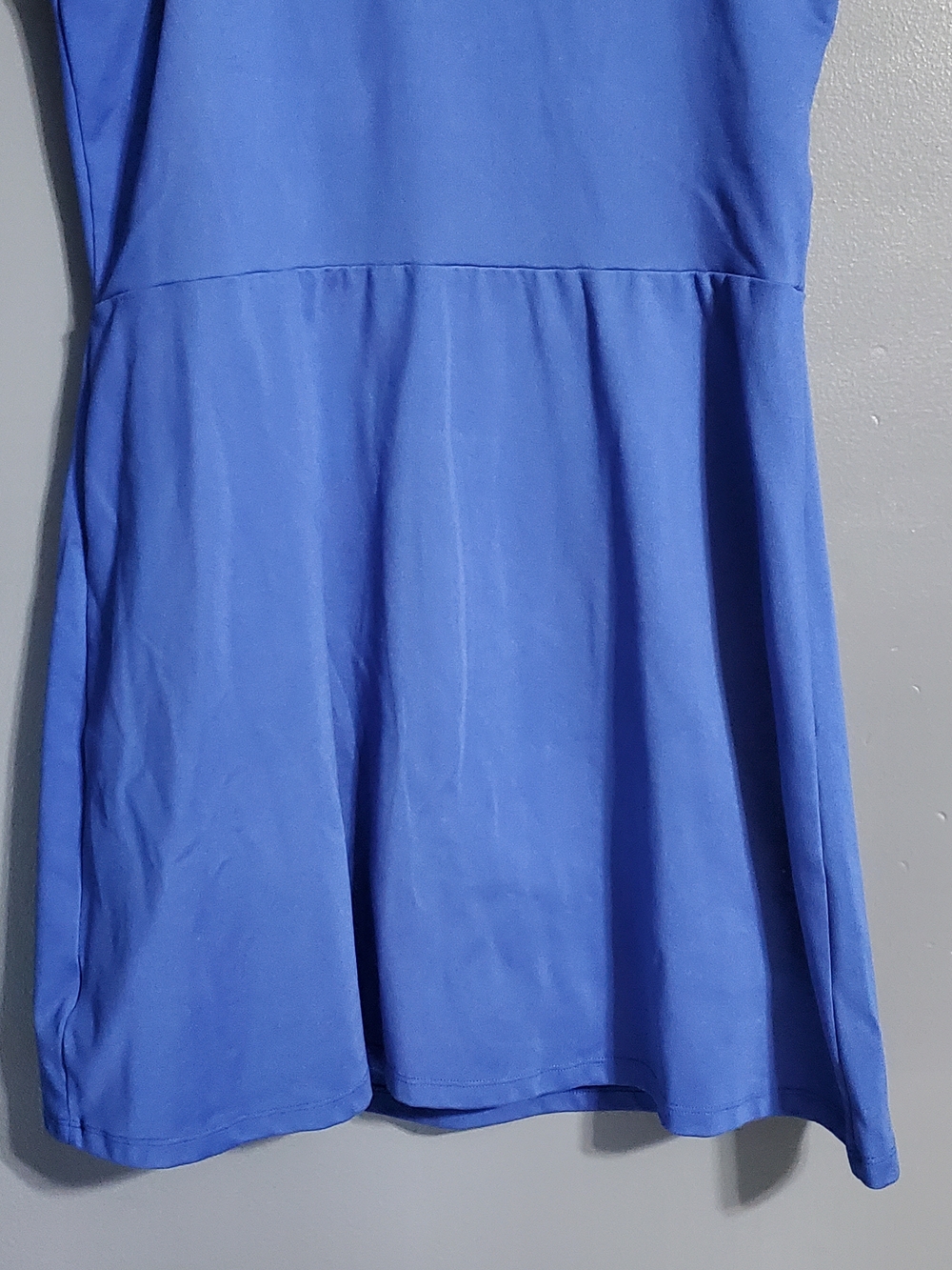 GAP Fit Sleeveless V-Neck Mini Dress in Cobalt Blue Shorts Underneath Size L - Picture 5 of 8